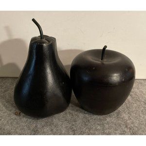 Wooden Pear and Apple Accents  Pear is 5" Apple is 4"   #1164